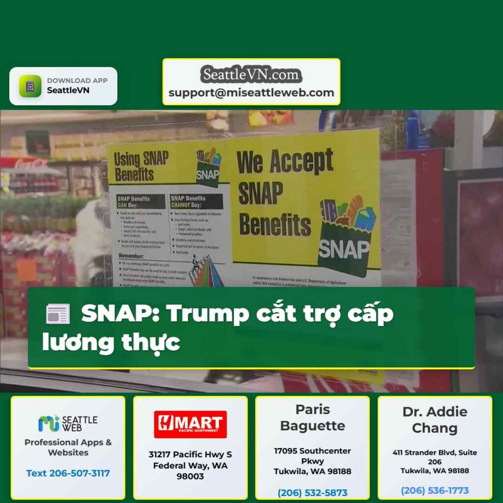 SNAP: Trump cắt trợ cấp lương thực