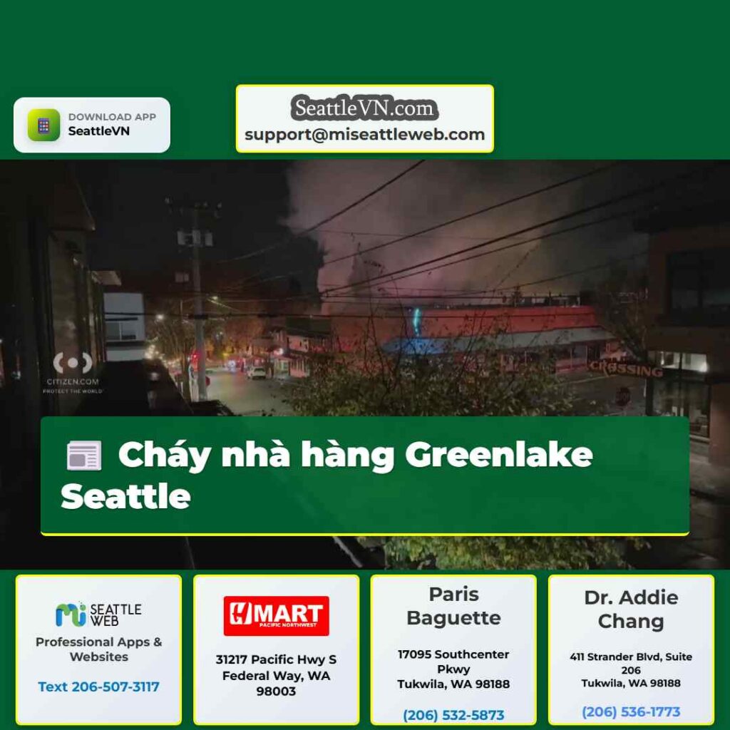 Cháy nhà hàng Greenlake Seattle