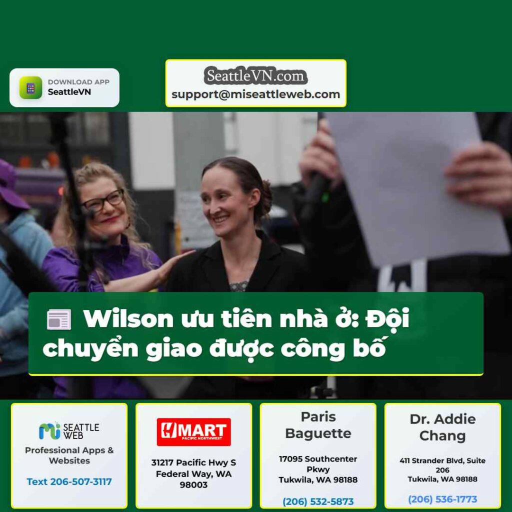 Wilson ưu tiên nhà ở: Đội chuyển giao được công bố