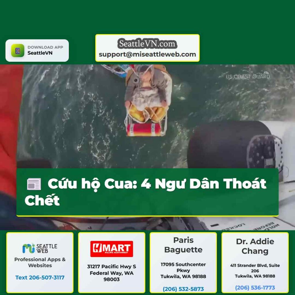 Cứu hộ Cua: 4 Ngư Dân Thoát Chết