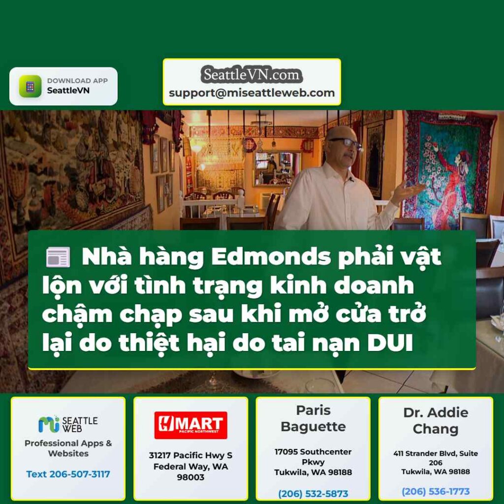 Nhà hàng Edmonds phải vật lộn với tình trạng kinh