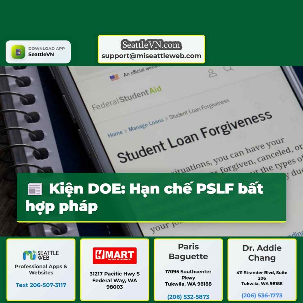 Kiện DOE: Hạn chế PSLF bất hợp pháp