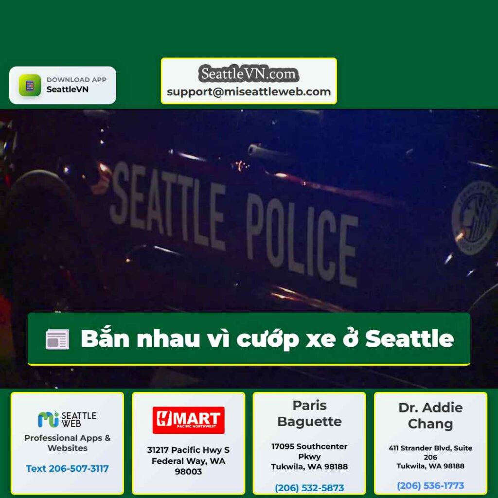 Bắn nhau vì cướp xe ở Seattle