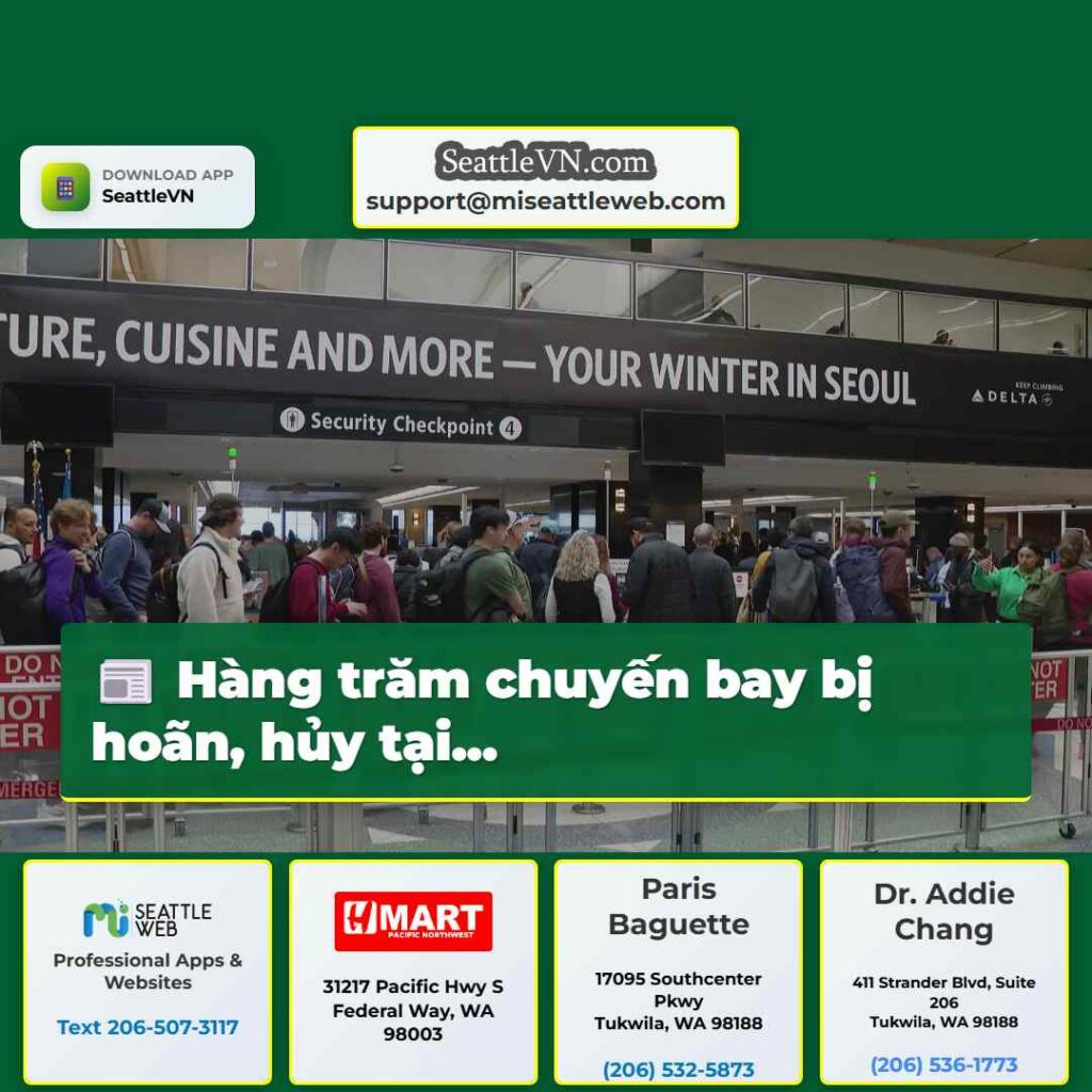 Hàng trăm chuyến bay bị hoãn, hủy tại...