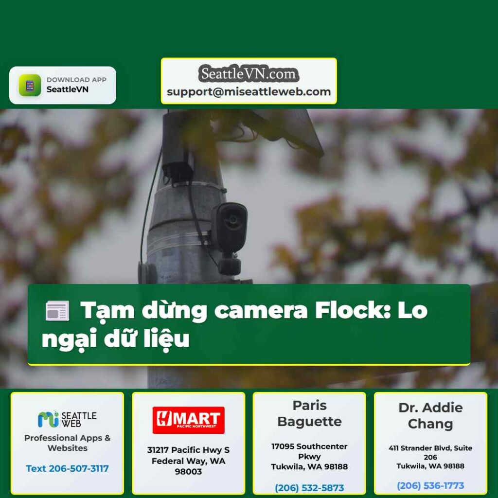 Tạm dừng camera Flock: Lo ngại dữ liệu