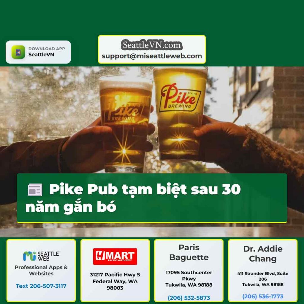 Pike Pub tạm biệt sau 30 năm gắn bó