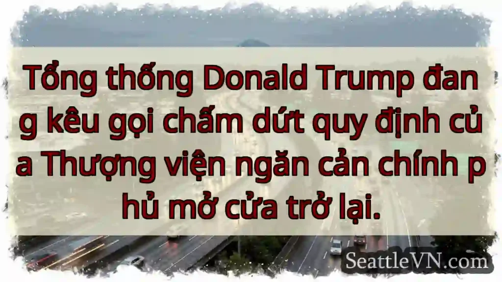Tổng thống Donald Trump đang kêu gọi chấm dứt quy