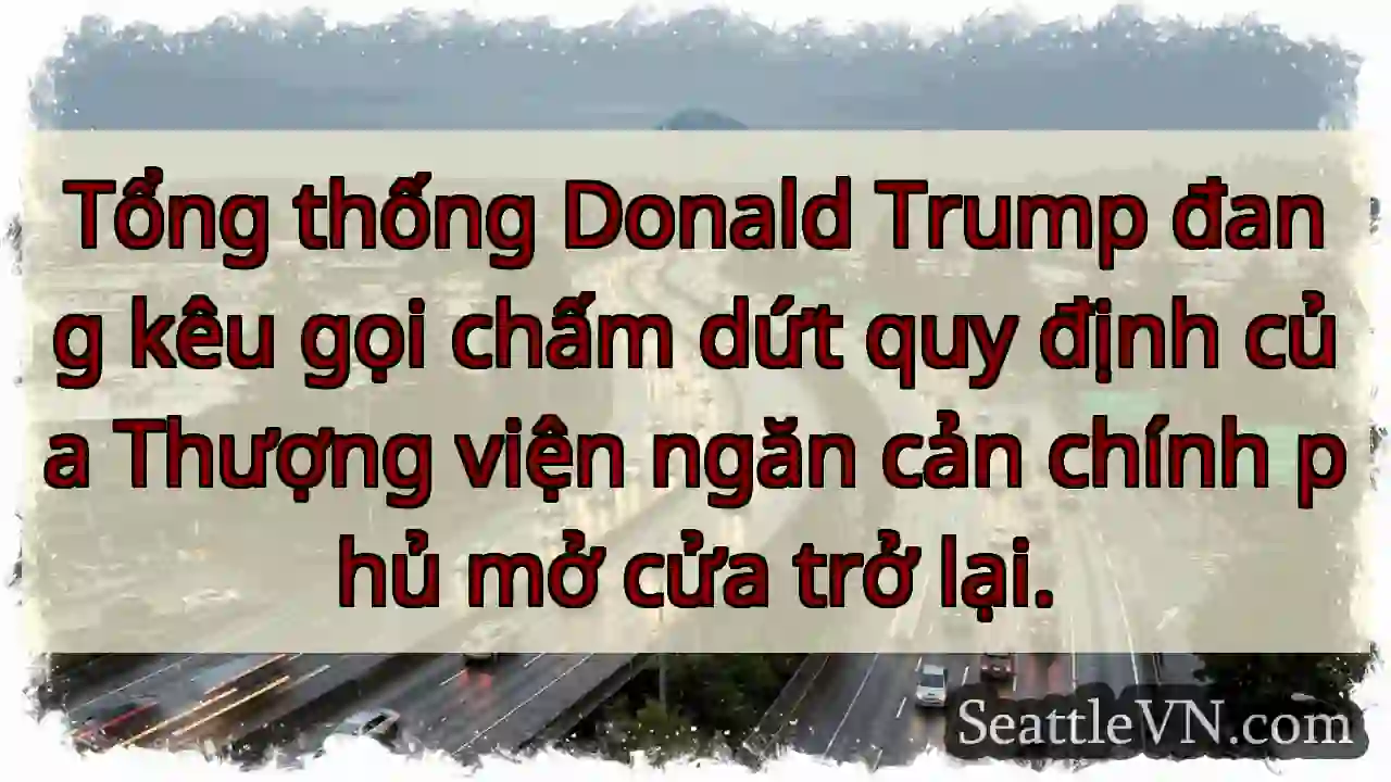 Tổng thống Donald Trump đang kêu gọi chấm dứt quy