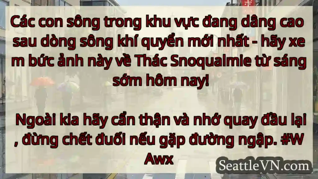 Các con sông trong khu vực đang dâng cao sau dòng