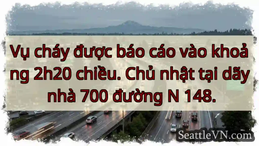 Vụ cháy được báo cáo vào khoảng 2h20 chiều. Chủ