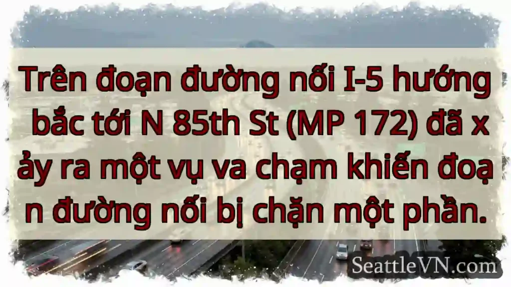 Trên đoạn đường nối I-5 hướng bắc tới N 85th St