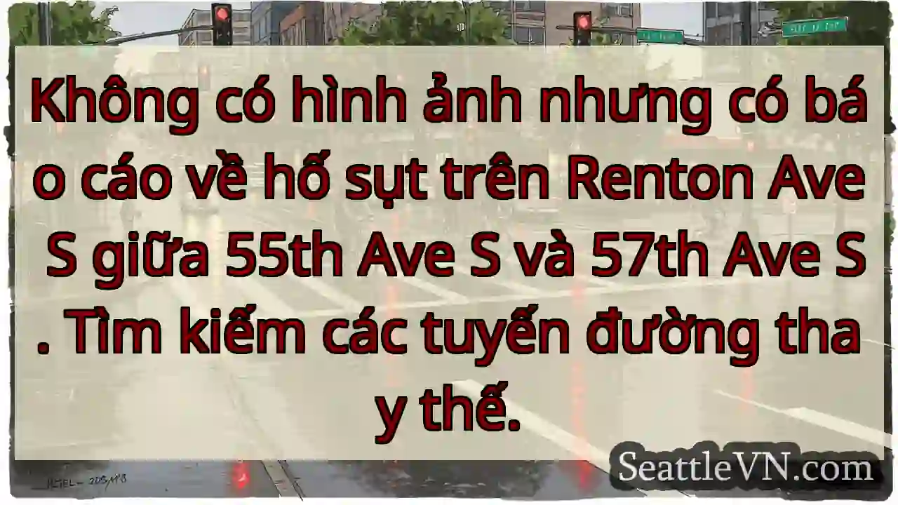 Không có hình ảnh nhưng có báo cáo về hố sụt trên