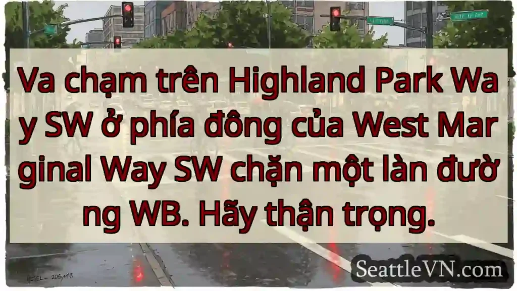 Va chạm trên Highland Park Way SW ở phía đông của