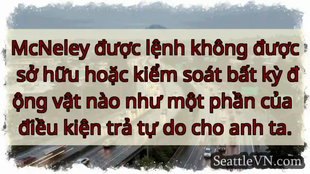 McNeley được lệnh không được sở hữu hoặc kiểm
