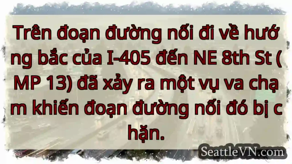 Trên đoạn đường nối đi về hướng bắc của I-405 đến