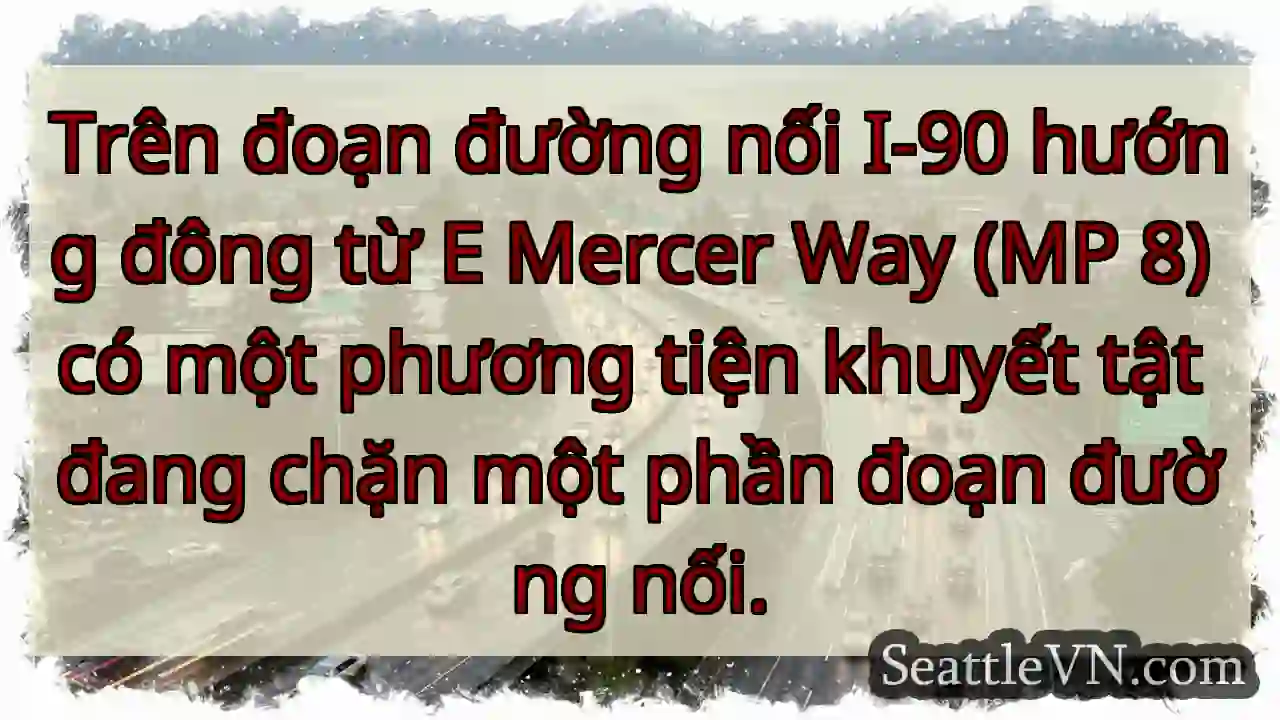 Trên đoạn đường nối I-90 hướng đông từ E Mercer