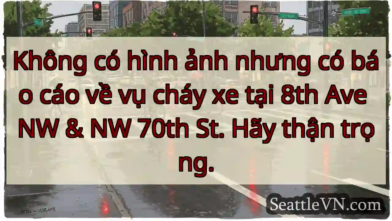 Không có hình ảnh nhưng có báo cáo về vụ cháy xe