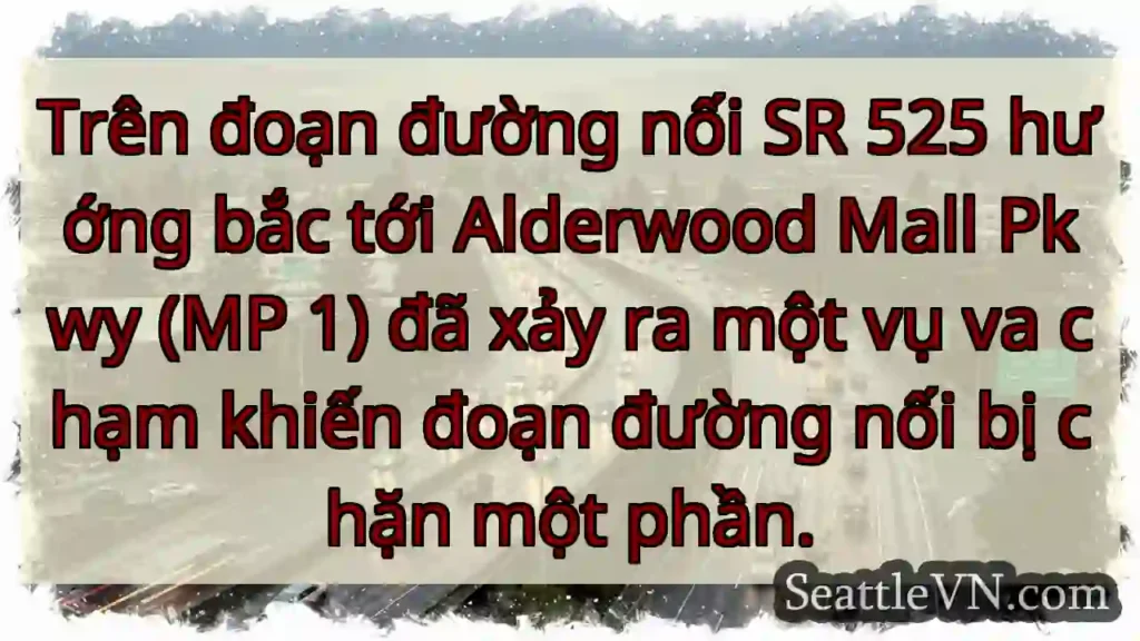 Trên đoạn đường nối SR 525 hướng bắc tới