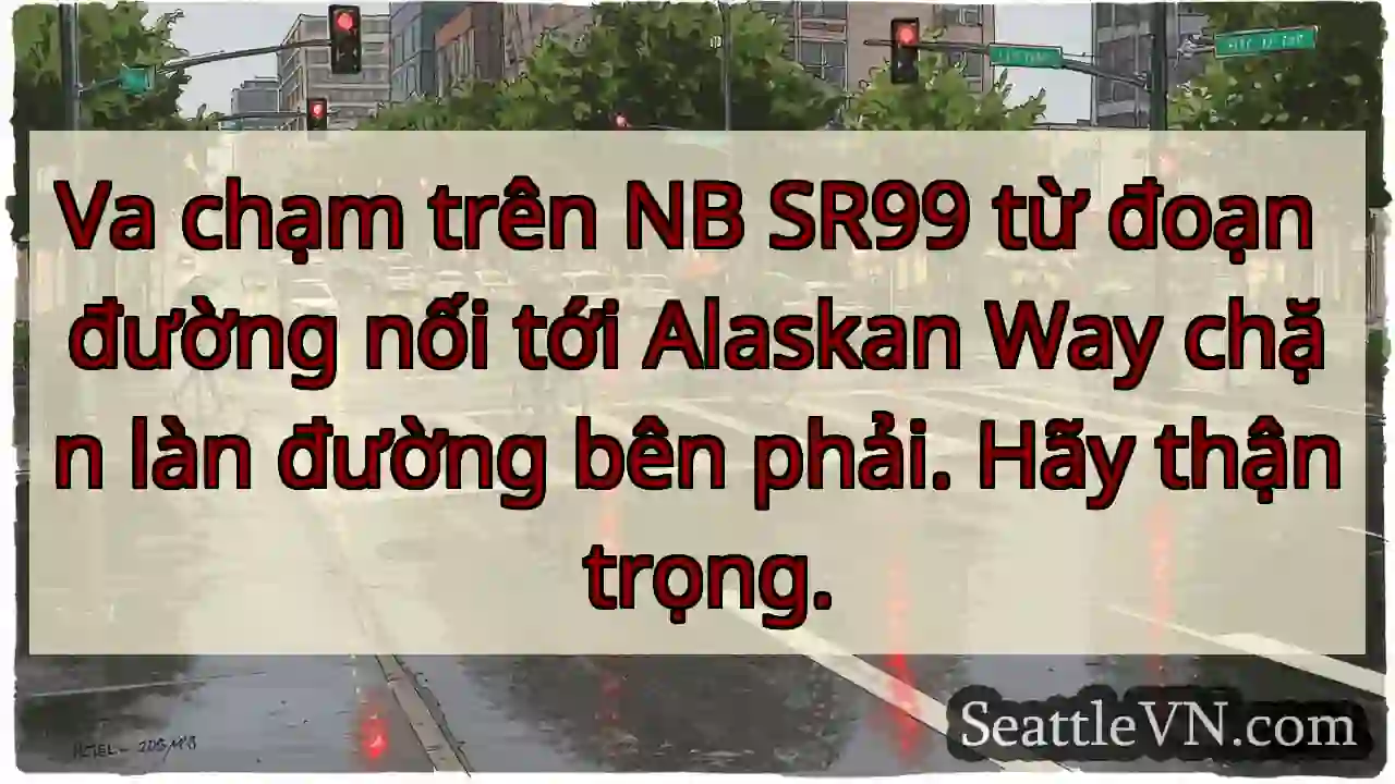 Va chạm trên NB SR99 từ đoạn đường nối tới