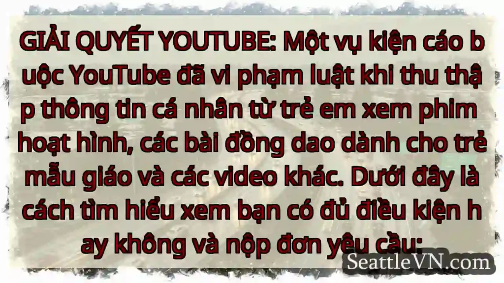 GIẢI QUYẾT YOUTUBE: Một vụ kiện cáo buộc YouTube