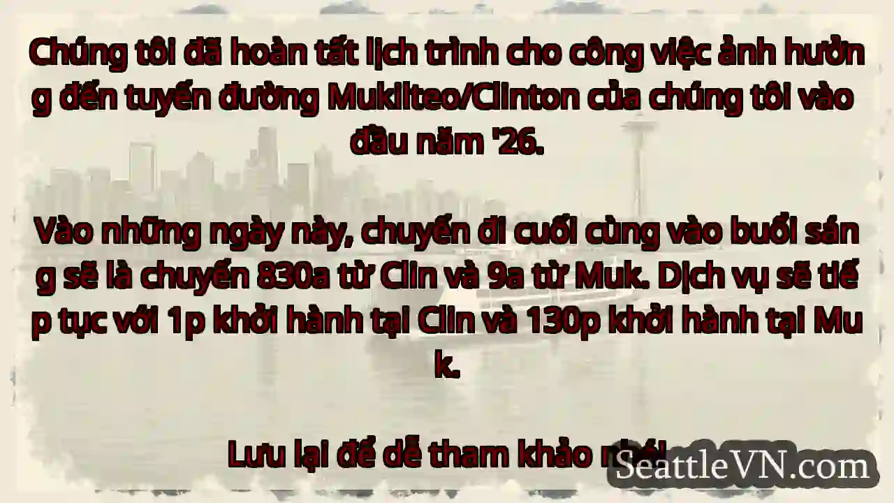 Chúng tôi đã hoàn tất lịch trình cho công việc