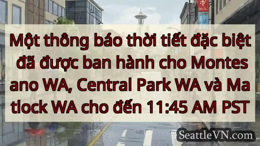 Một thông báo thời tiết đặc biệt đã được ban hành