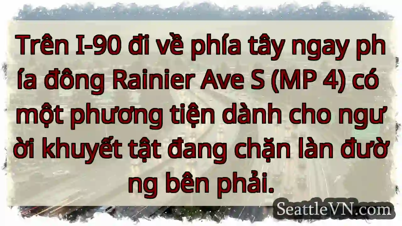 Trên I-90 đi về phía tây ngay phía đông Rainier