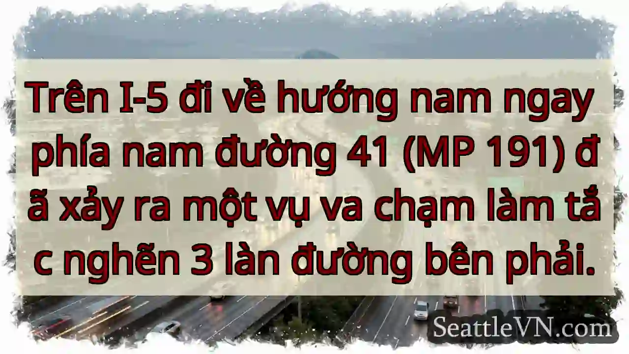 Trên I-5 đi về hướng nam ngay phía nam đường 41