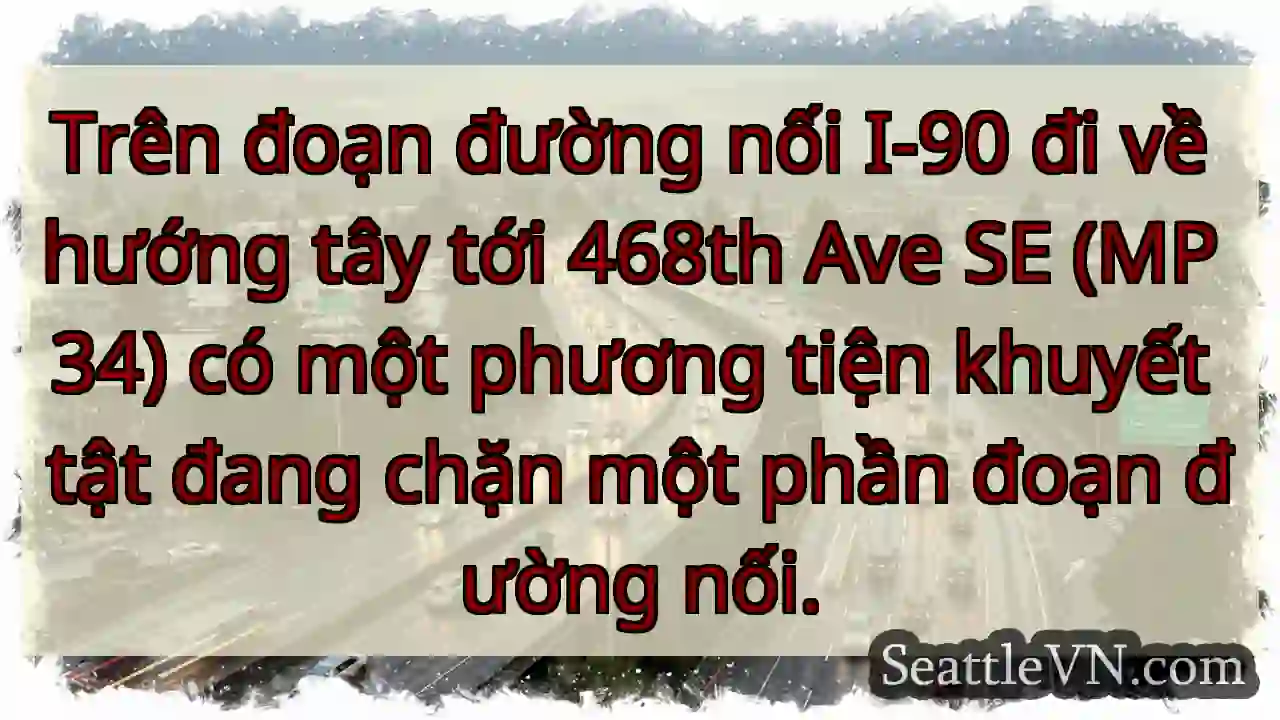 Trên đoạn đường nối I-90 đi về hướng tây tới