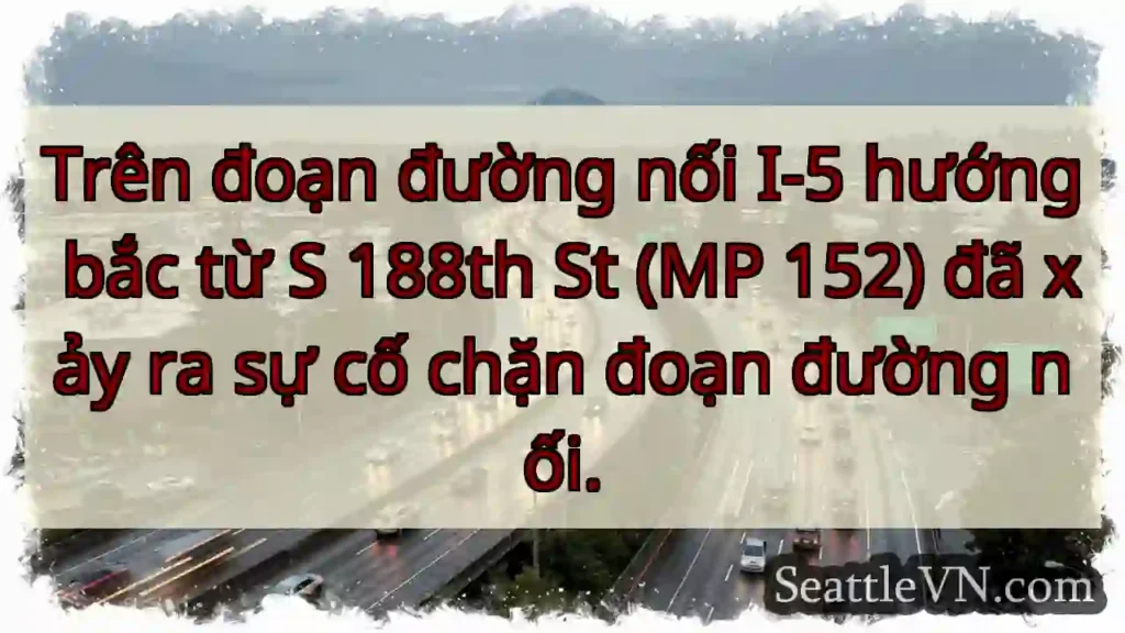 Trên đoạn đường nối I-5 hướng bắc từ S 188th St