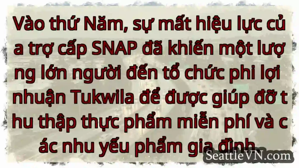 Vào thứ Năm, sự mất hiệu lực của trợ cấp SNAP đã