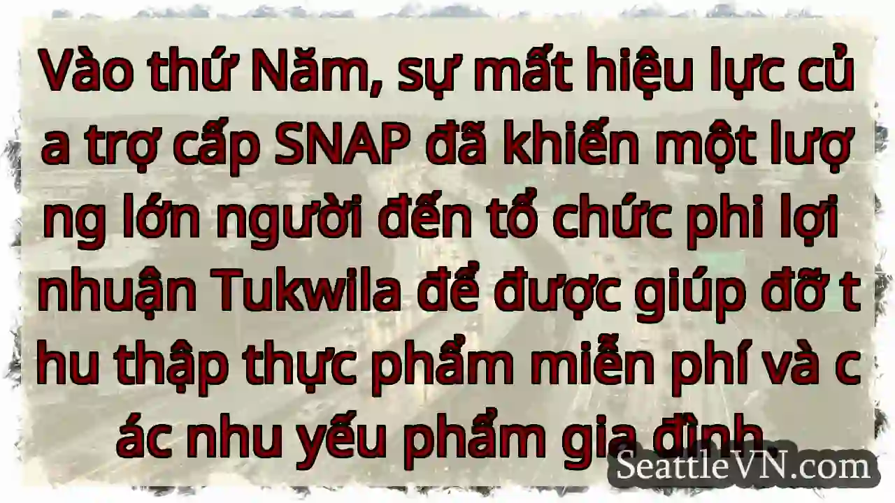Vào thứ Năm, sự mất hiệu lực của trợ cấp SNAP đã