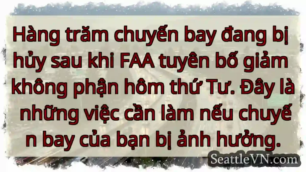 Hàng trăm chuyến bay đang bị hủy sau khi FAA