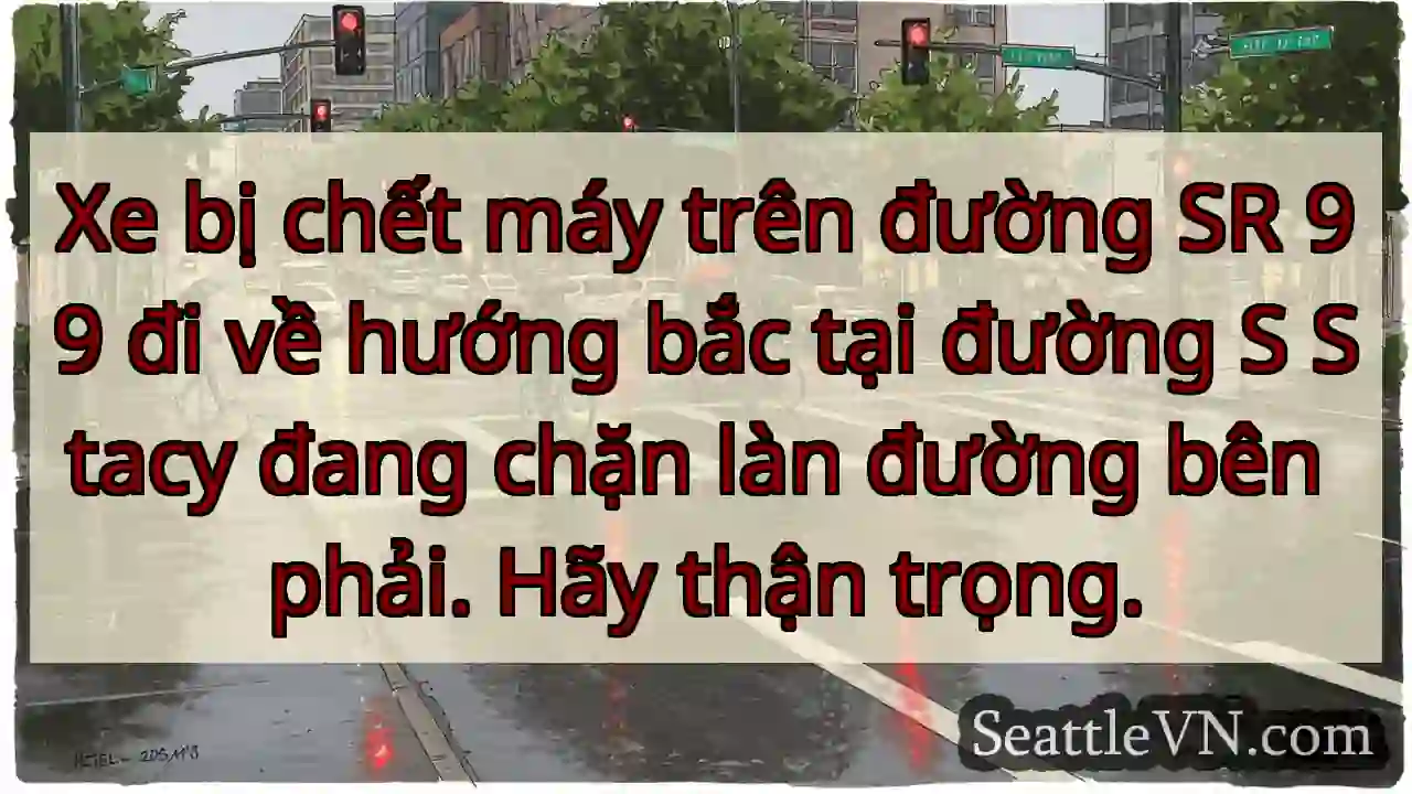 Xe bị chết máy trên đường SR 99 đi về hướng bắc