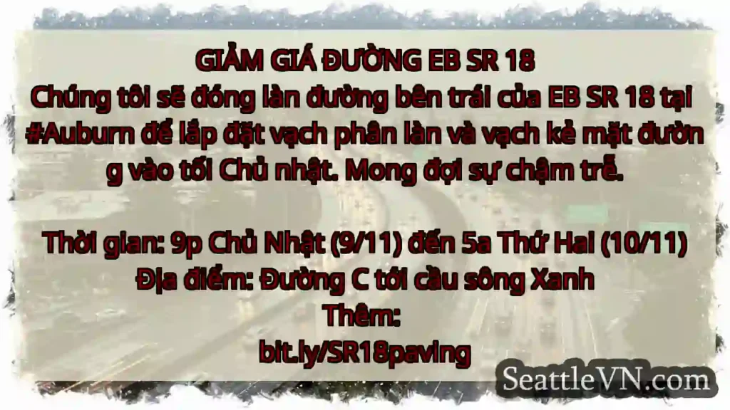 GIẢM GIÁ ĐƯỜNG EB SR 18