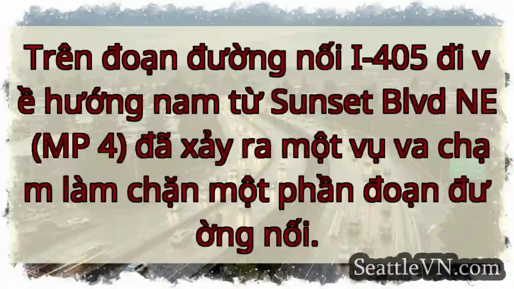 Trên đoạn đường nối I-405 đi về hướng nam từ