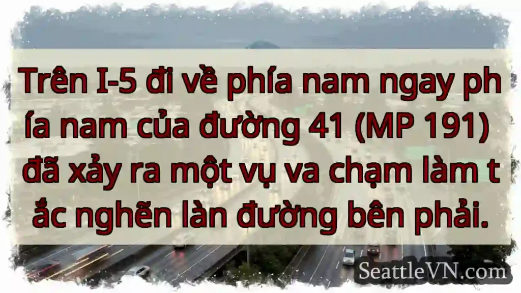 Trên I-5 đi về phía nam ngay phía nam của đường