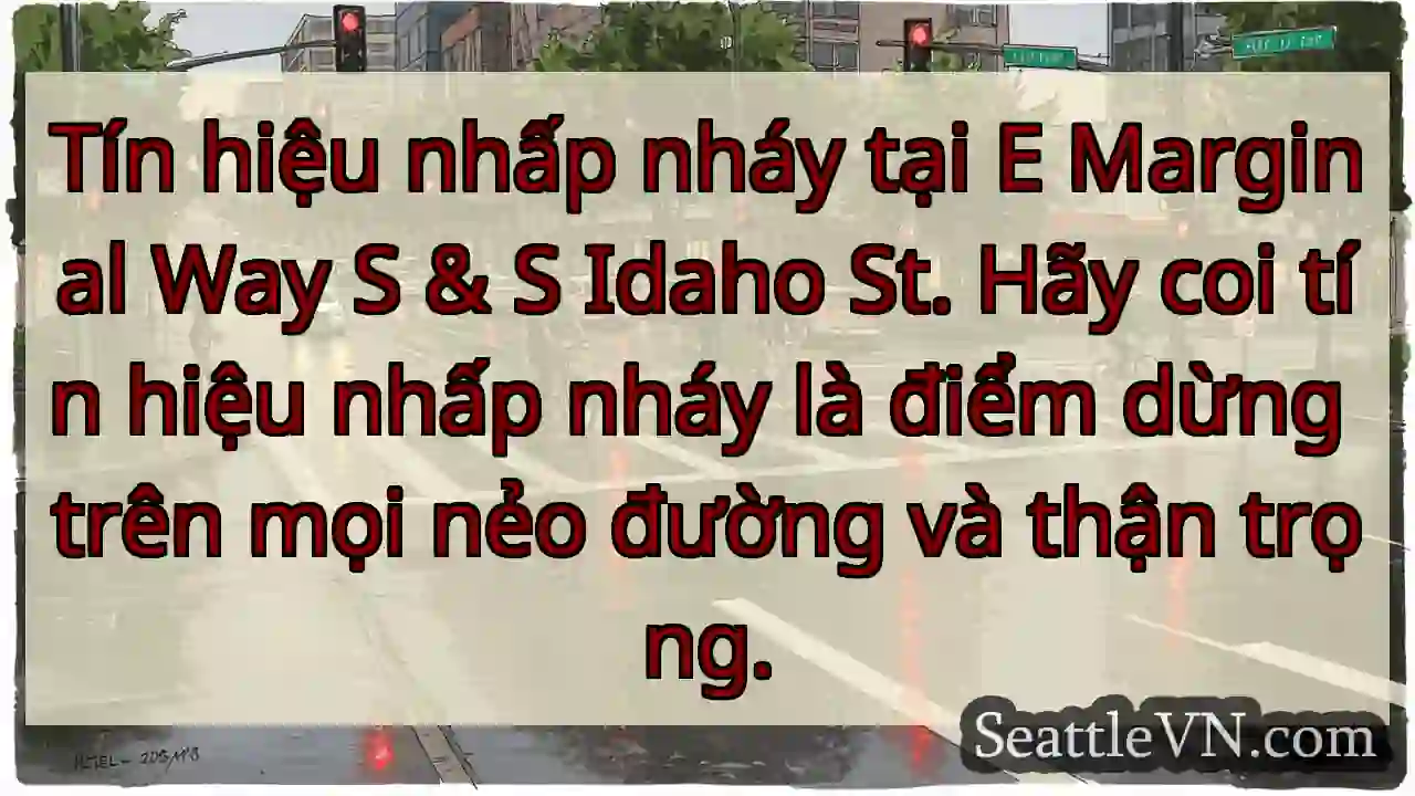 Tín hiệu nhấp nháy tại E Marginal Way S & S Idaho