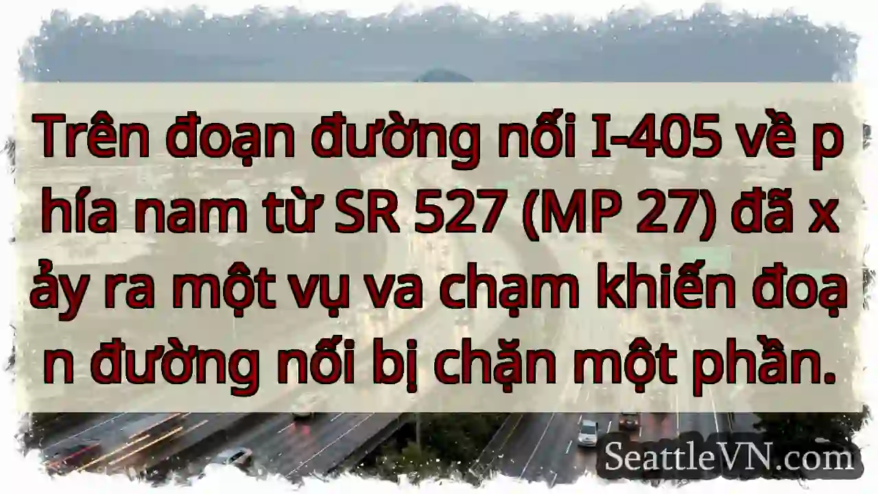 Trên đoạn đường nối I-405 về phía nam từ SR 527
