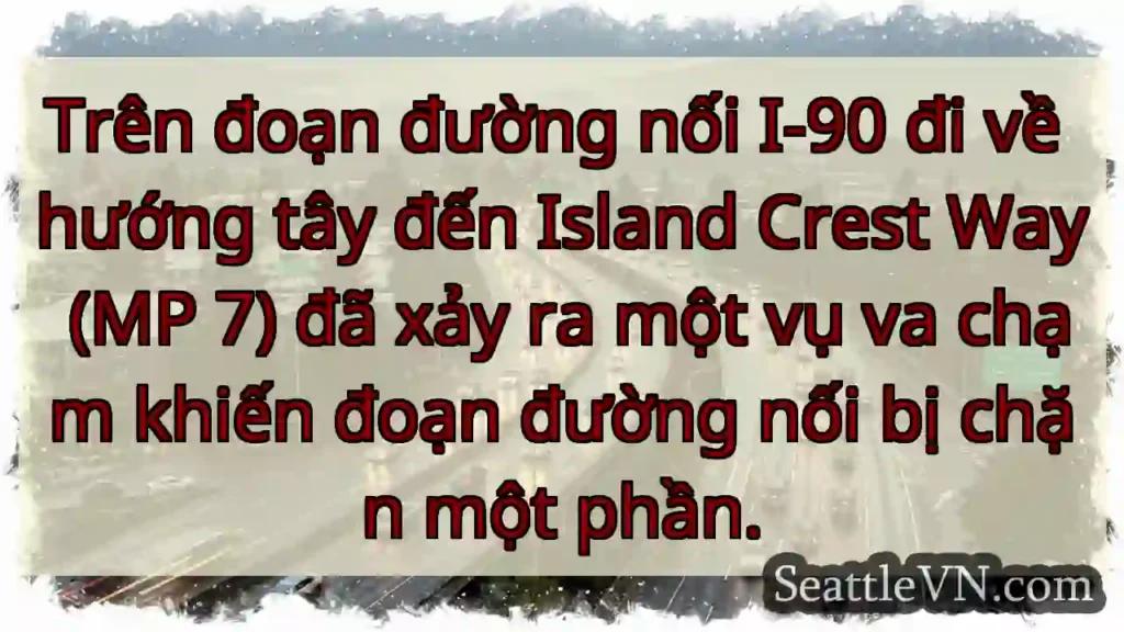 Trên đoạn đường nối I-90 đi về hướng tây đến