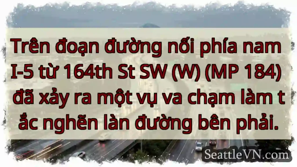 Trên đoạn đường nối phía nam I-5 từ 164th St SW