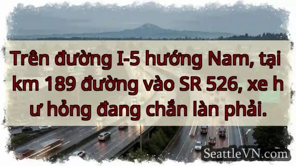 Xe hư hỏng - I-5 Nam, km 189