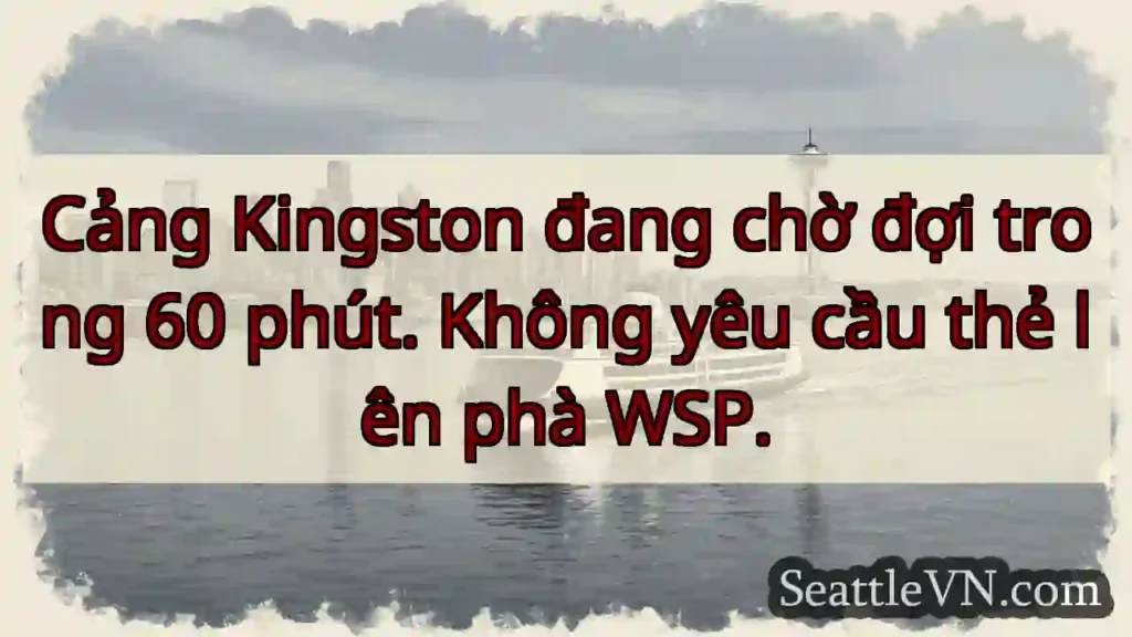 Cảng Kingston: 60 phút chờ!