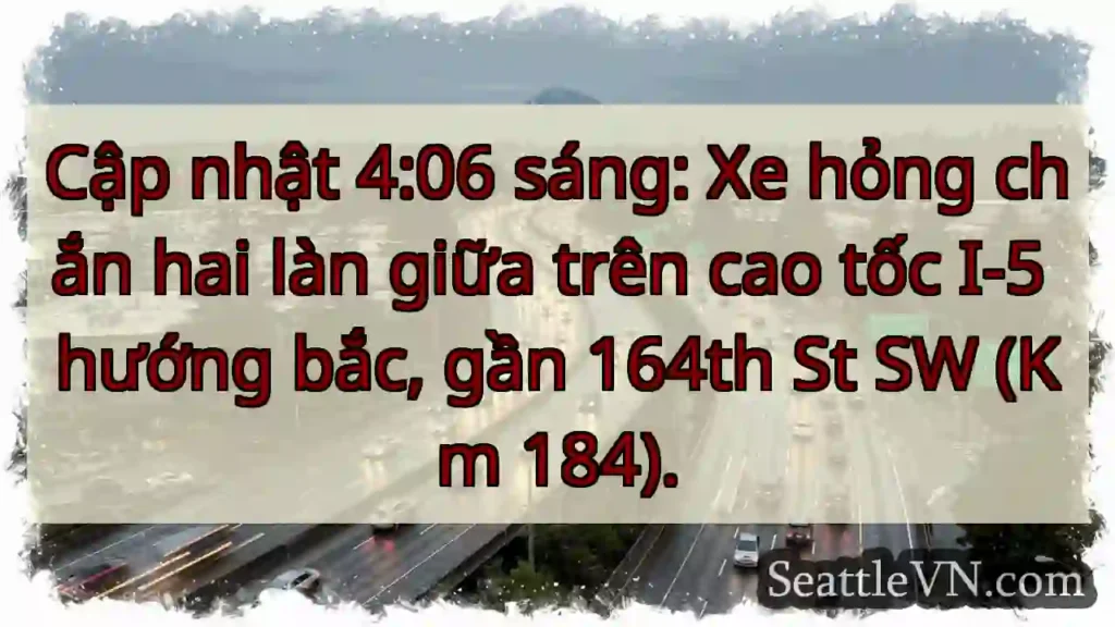 I-5 Bắc: Xe hỏng, tắc đường!