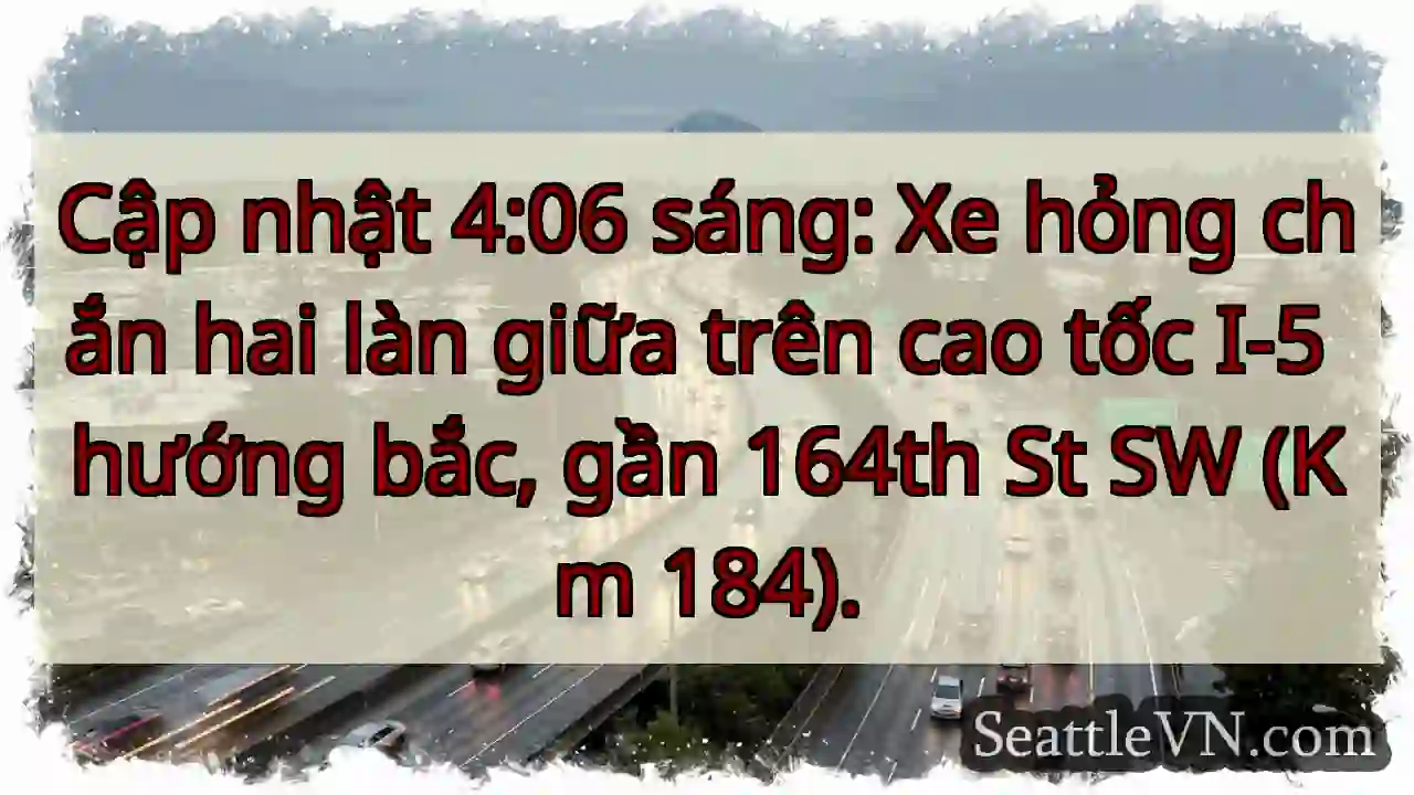 I-5 Bắc: Xe hỏng, tắc đường!