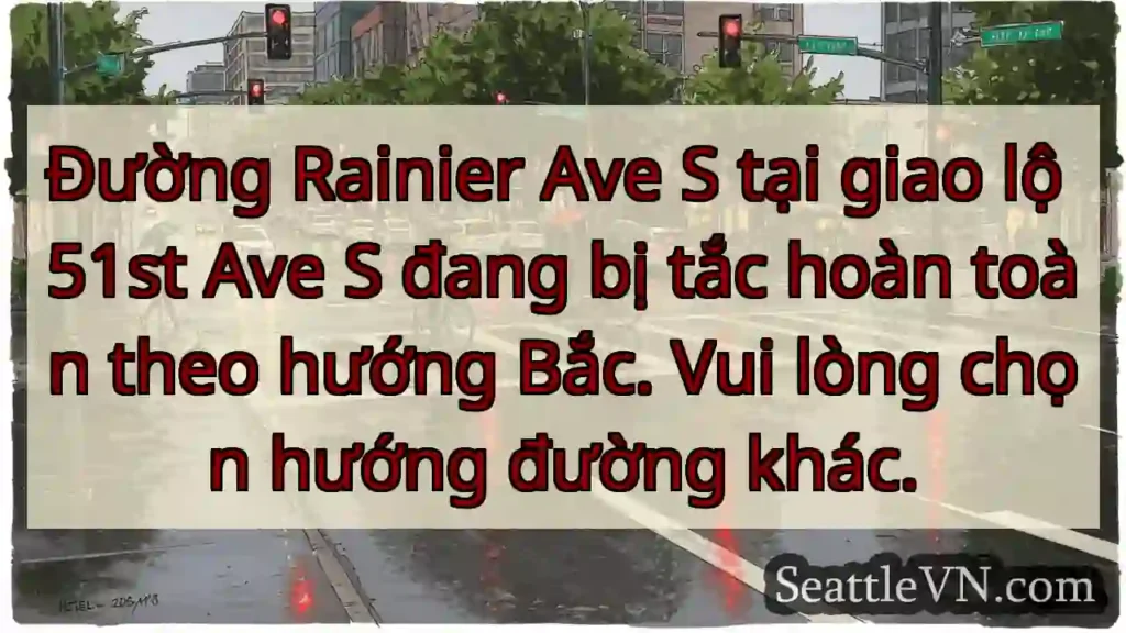 Tắc đường Rainier Ave S! Chọn đường khác.
