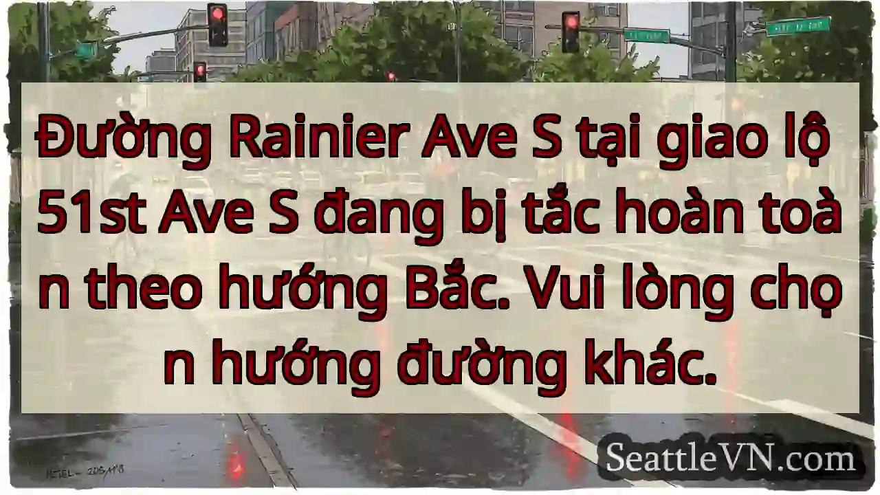 Tắc đường Rainier Ave S! Chọn đường khác.
