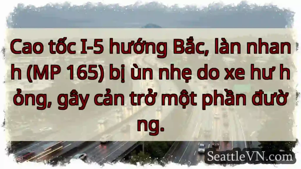 Ùn nhẹ I-5 Bắc (MP 165). Xe hư!