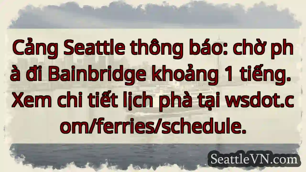 Chờ phà Bainbridge: 1 tiếng!