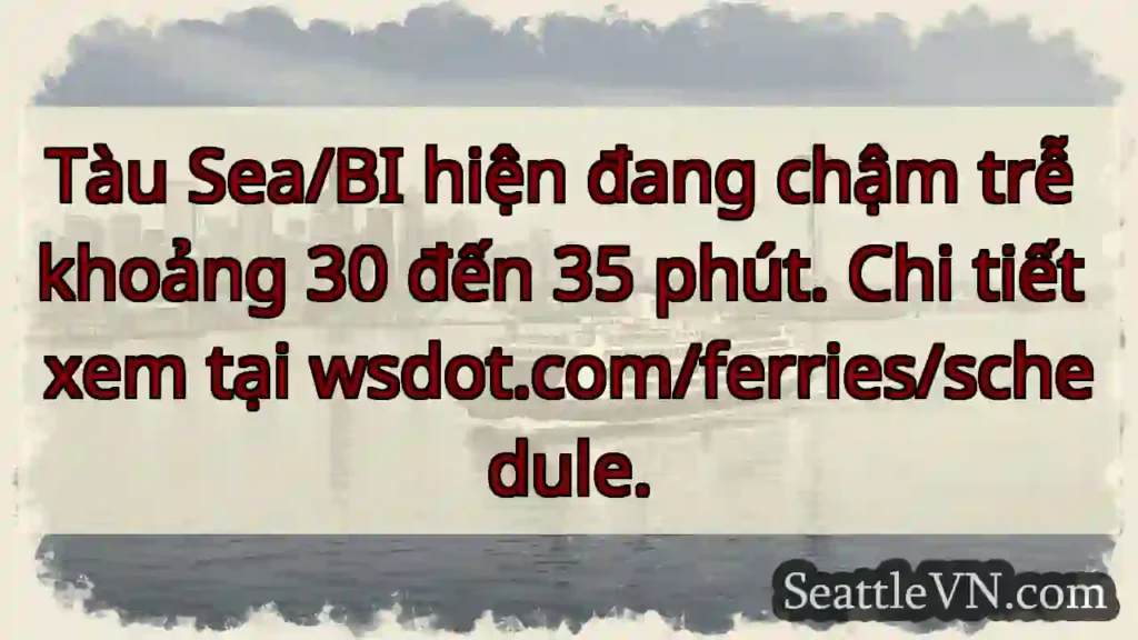 Tàu Sea/BI: Trễ 30-35 phút!